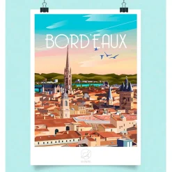 Fabrique de Styles Affiche ville Bordeaux 42x59.4cm* Cadres Déco Et Affiches