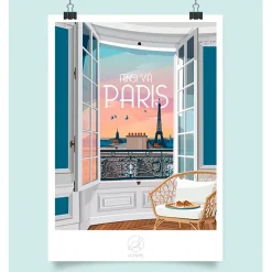 Fabrique de Styles Affiche ville Paris 42x59.4cm* Cadres Déco Et Affiches