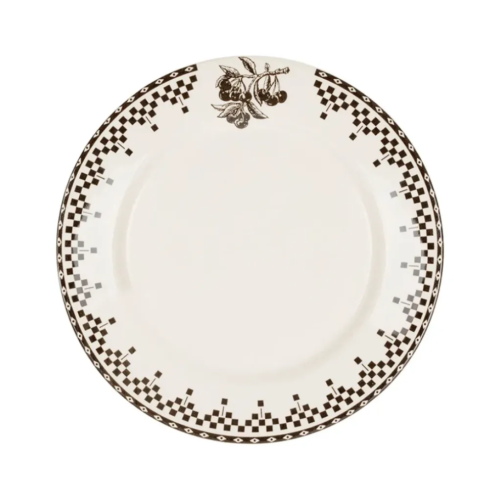 Fabrique de Styles Assiette à dessert en faïence d22.5cm - Damier* Assiettes