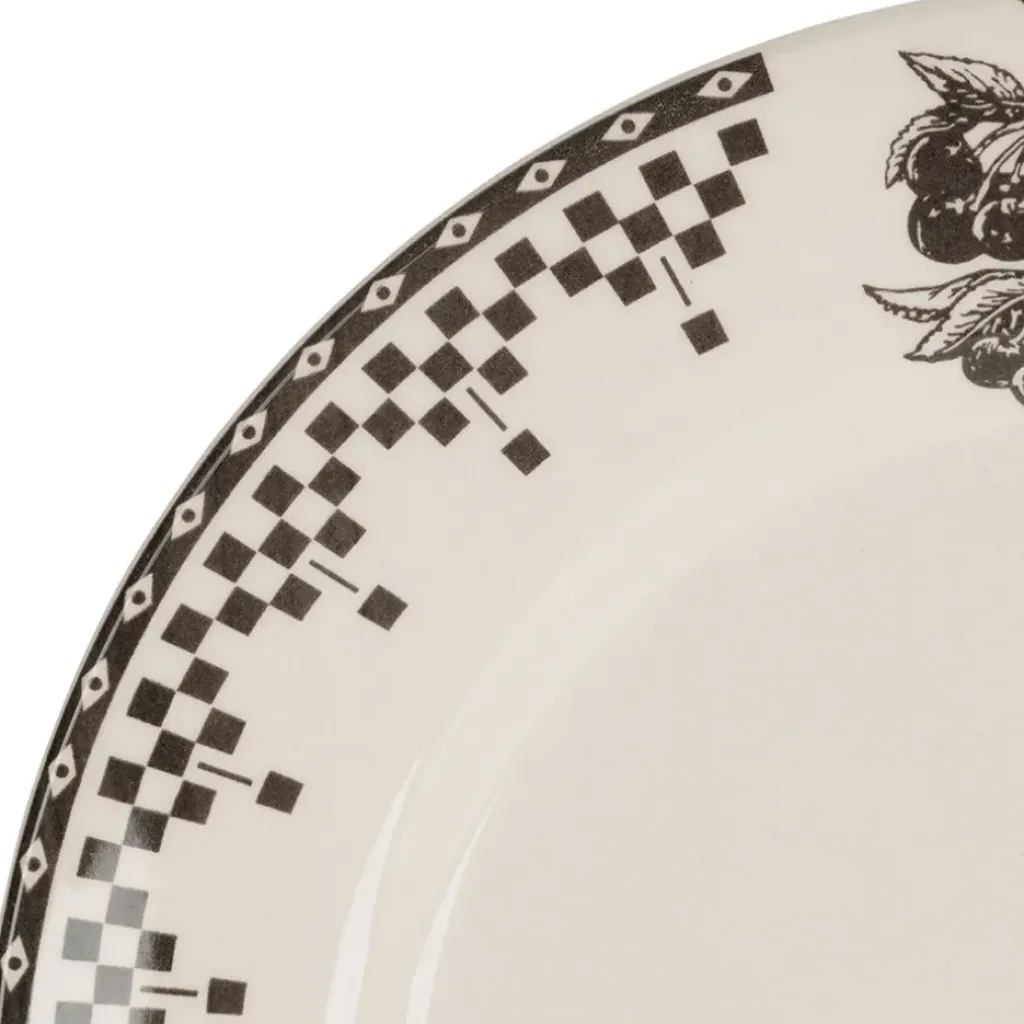 Fabrique de Styles Assiette à dessert en faïence d22.5cm - Damier* Assiettes