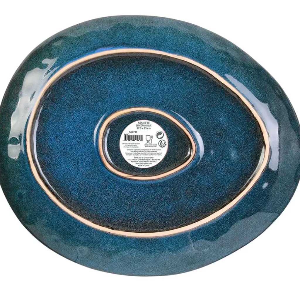 Fabrique de Styles Assiette galet en grès d27.5cm - au gres du temps* Assiettes