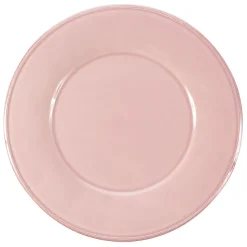 Fabrique de Styles Assiette plate en faïence rose poudré d28.5cm - constance* Assiettes