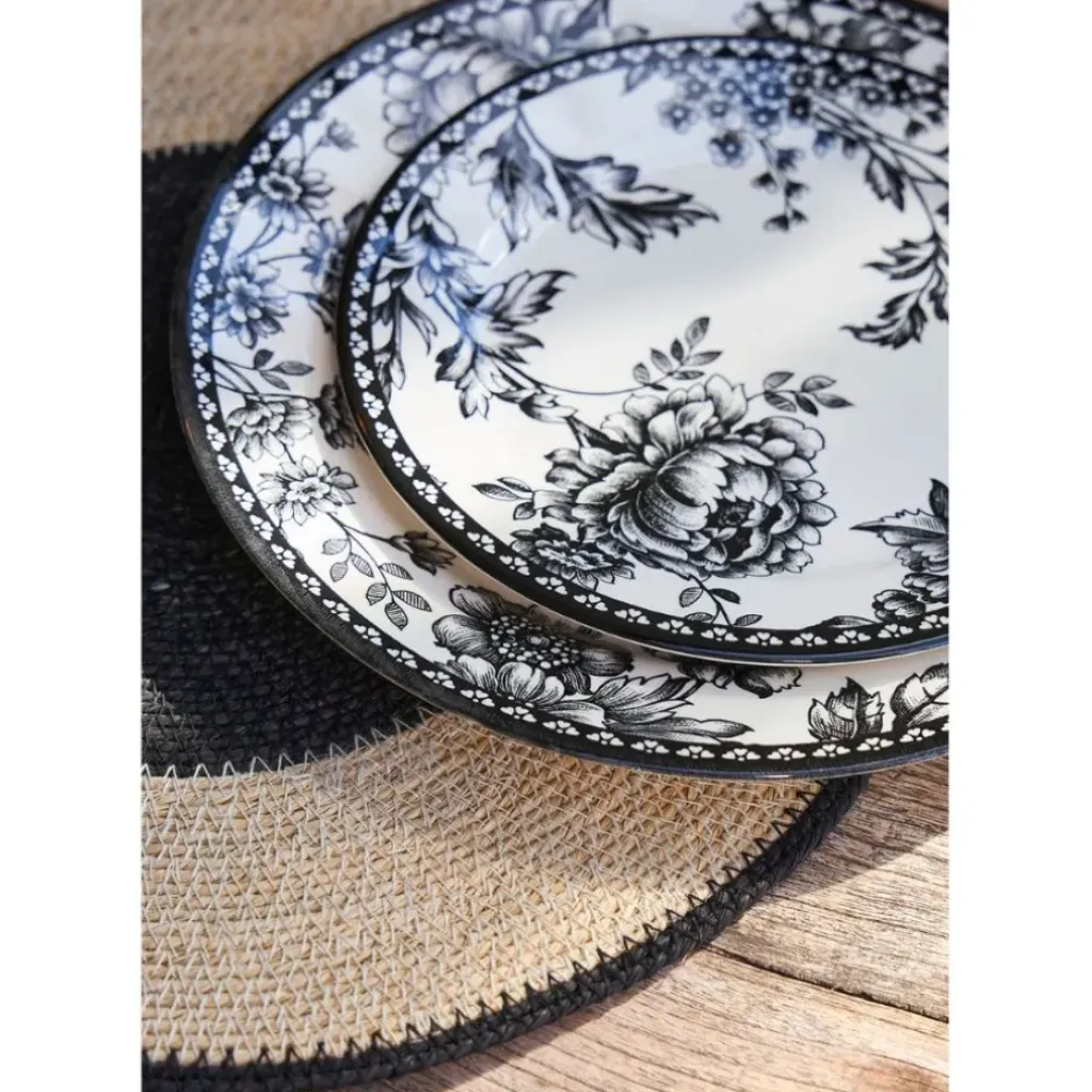 Fabrique de Styles Assiette plate en faïence noir d26cm - Lison* Assiettes