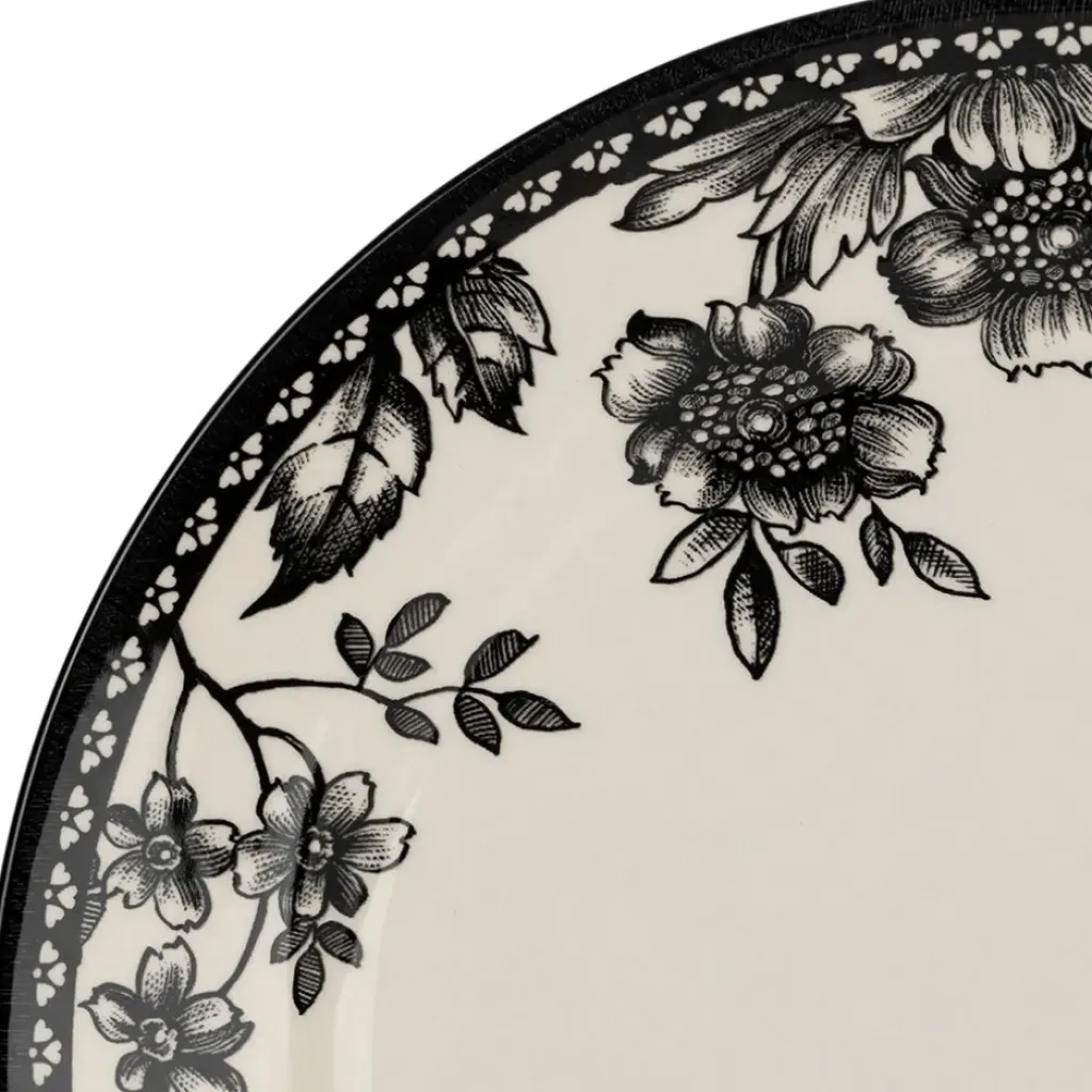 Fabrique de Styles Assiette plate en faïence noir d26cm - Lison* Assiettes