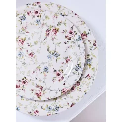 Fabrique de Styles Assiette plate en faïence d26cm - fleurs champs* Assiettes