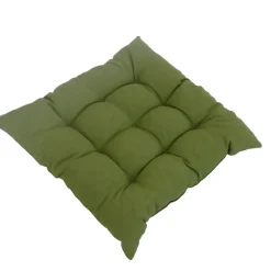 Fabrique de Styles Assise extérieure matelassée en coton vert 46x46cm - Colors*Enfant Textiles Outdoor|Jardin