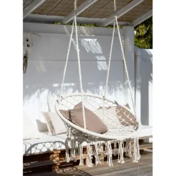 Fabrique de Styles Balancelle macramé en coton - Terre inconnue*Enfant Chaises, Fauteuils|Jardin