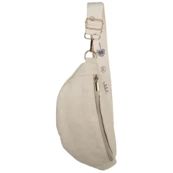 Fabrique de Styles Banane en lin et coton écru et bleu avec bandoulière amovible - Bananez* Sacs Et Cabas