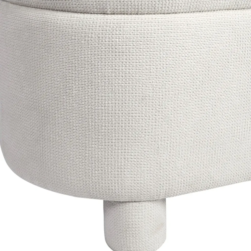 Fabrique de Styles Banc coffre en tissu écru - Tessia* Bancs Et Banquettes