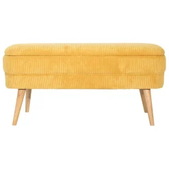 Fabrique de Styles Banc coffre en velours côtelé - Eleonor* Bancs Et Banquettes