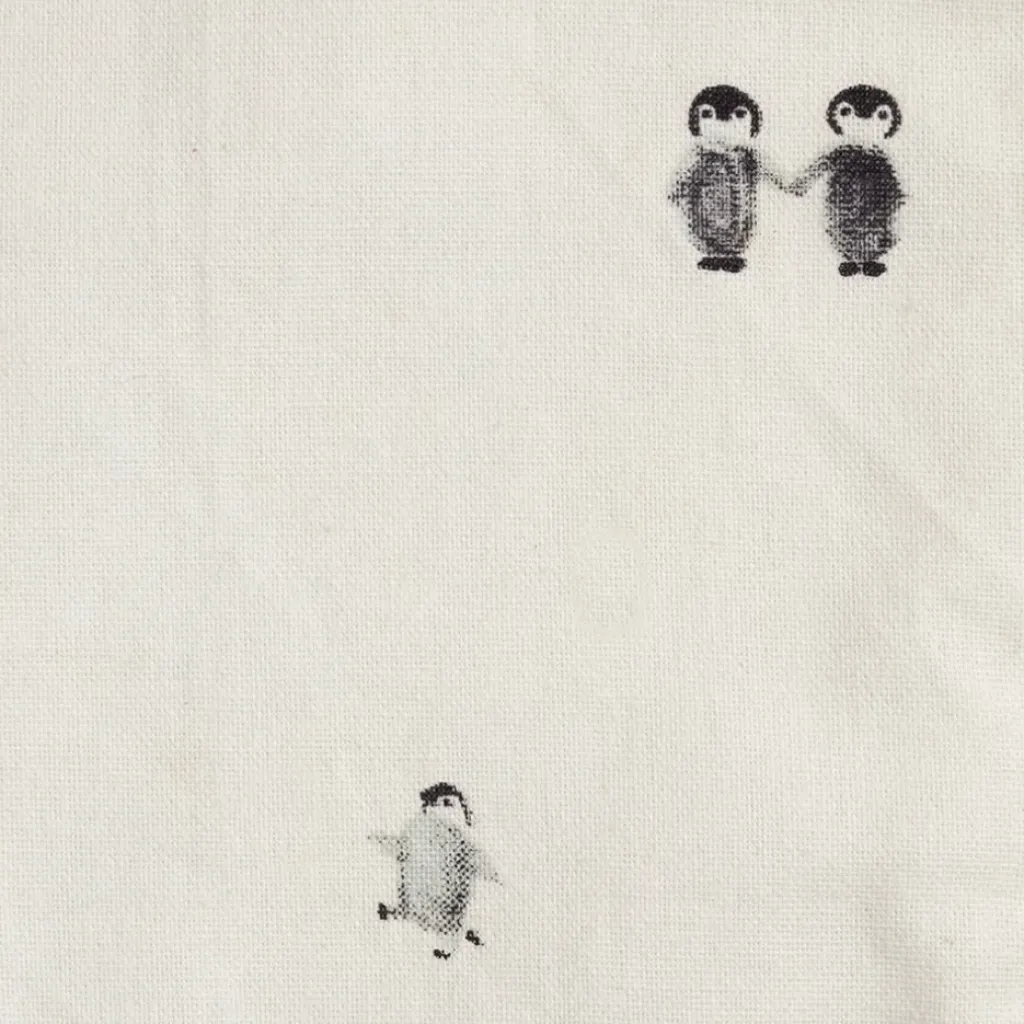 Fabrique de Styles Bavoir en coton écru et gris - Banquise*Enfant Accessoires Repas