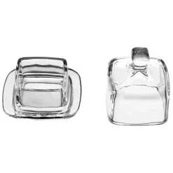 Fabrique de Styles Beurrier carré beurrier en Verre* Accessoires De Table