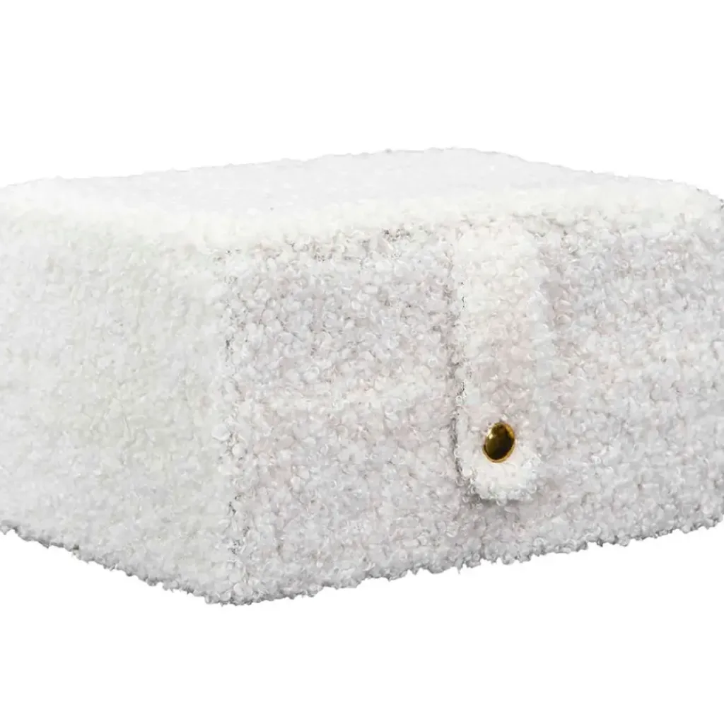 Fabrique de Styles Boite a bijoux bouclette creme 11x15xh8cm* Bijoux Fantaisie