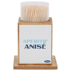 Fabrique de Styles Boite pics apéro en pin et panneau de bois bleu et jaune - Pastis* Ustensibles De Cuisine