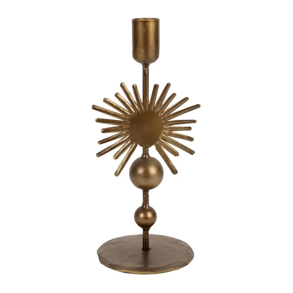 Fabrique de Styles Bougeoir en fer h23cm - Soleil* Photophores, Bougeoirs Et Lanternes