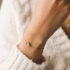 Fabrique de Styles Bougie Bijou Bracelet Or pierre Amazonite lavande boisé 50h* Bougies Parfumées