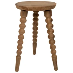 Fabrique de Styles Bout de canapé rond en bois recyclé d34cm - Campagne* Bouts De Canapé Et Tables D'appoint