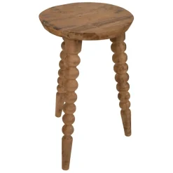 Fabrique de Styles Bout de canapé rond en bois recyclé d34cm - Campagne* Bouts De Canapé Et Tables D'appoint
