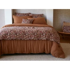 Fabrique de Styles Bout de lit en gaze de coton imprimée 90x200cm - Capucine* Couvre-lits