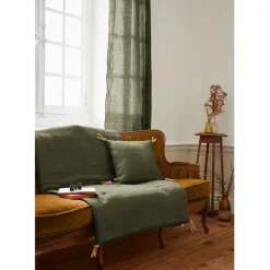 Fabrique de Styles Bout de lit en lin lavé 90x200cm - Soline* Couvre-lits