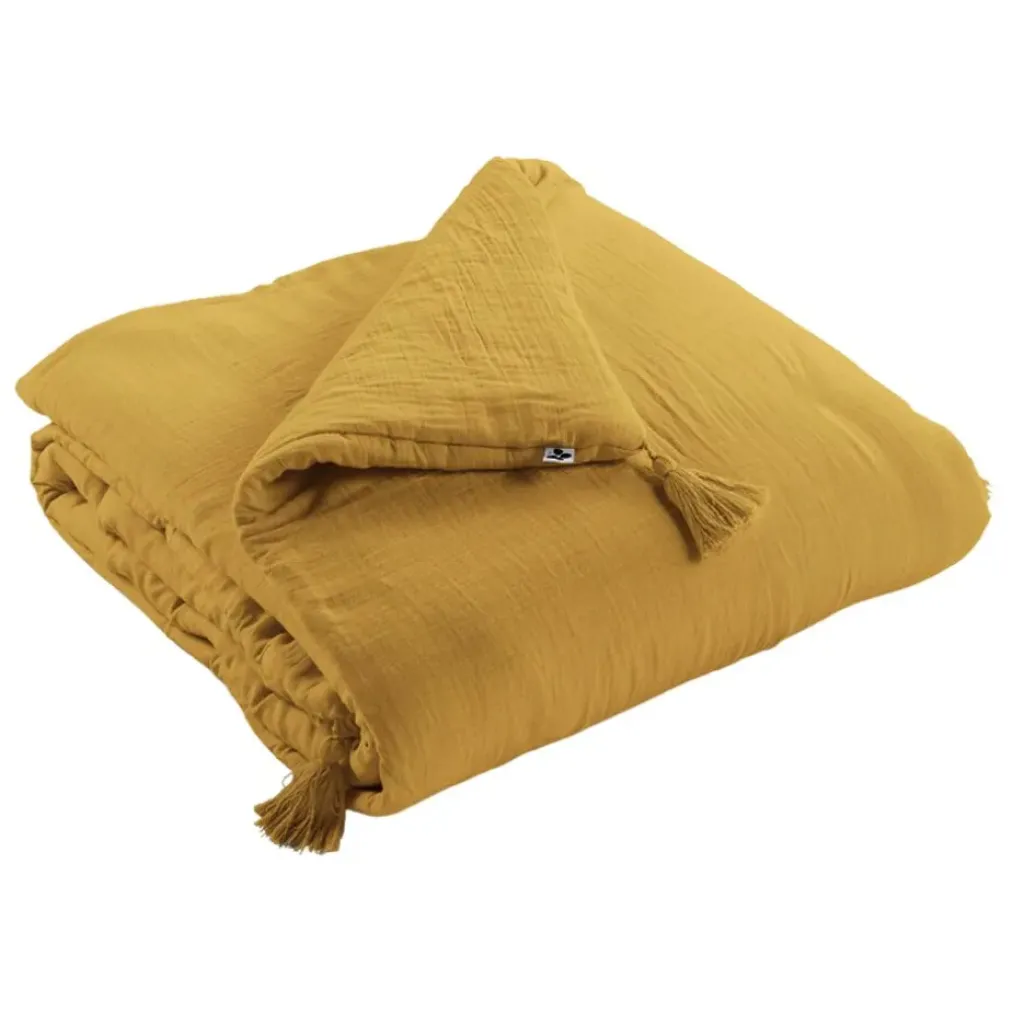 Fabrique de Styles Bout de lit en gaze de coton 90x200cm - Gaia* Couvre-lits