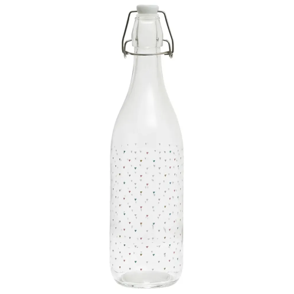 Fabrique de Styles Bouteille en verre coeur 90cl -famille* Carafes Et Pichets