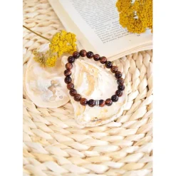 Fabrique de Styles Bracelet oeil de taureau perles rondes 8mm* Bijoux Fantaisie