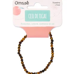 Fabrique de Styles Bracelet oeil de tigre perles rondes 4mm* Bijoux Fantaisie