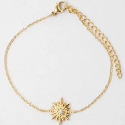 Fabrique de Styles Bracelet soleil l15+5cm acier inoxydable+strass* Bijoux Fantaisie