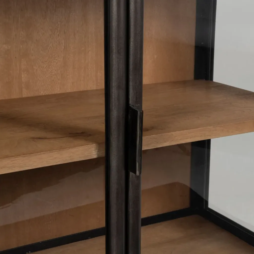 Fabrique de Styles Buffet bas 2 portes en manguier naturel et fer h90cm - Tucson* Buffets Et Vitrines