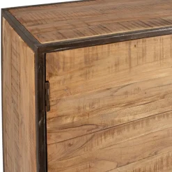 Fabrique de Styles Buffet bas en acacia et fer 2 portes H90cm - Factory* Buffets Et Vitrines