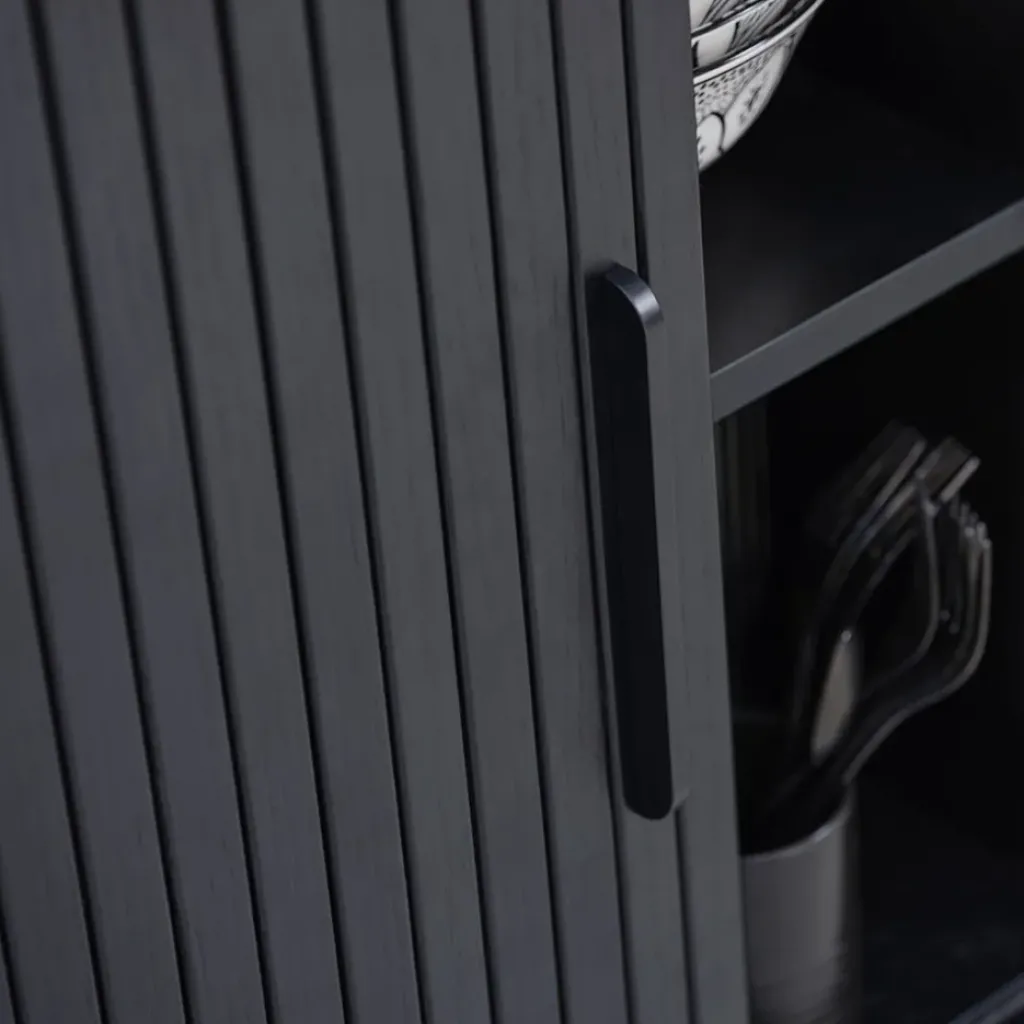 Fabrique de Styles Buffet placage chêne 3 étagères h118cm - Nola* Buffets Et Vitrines