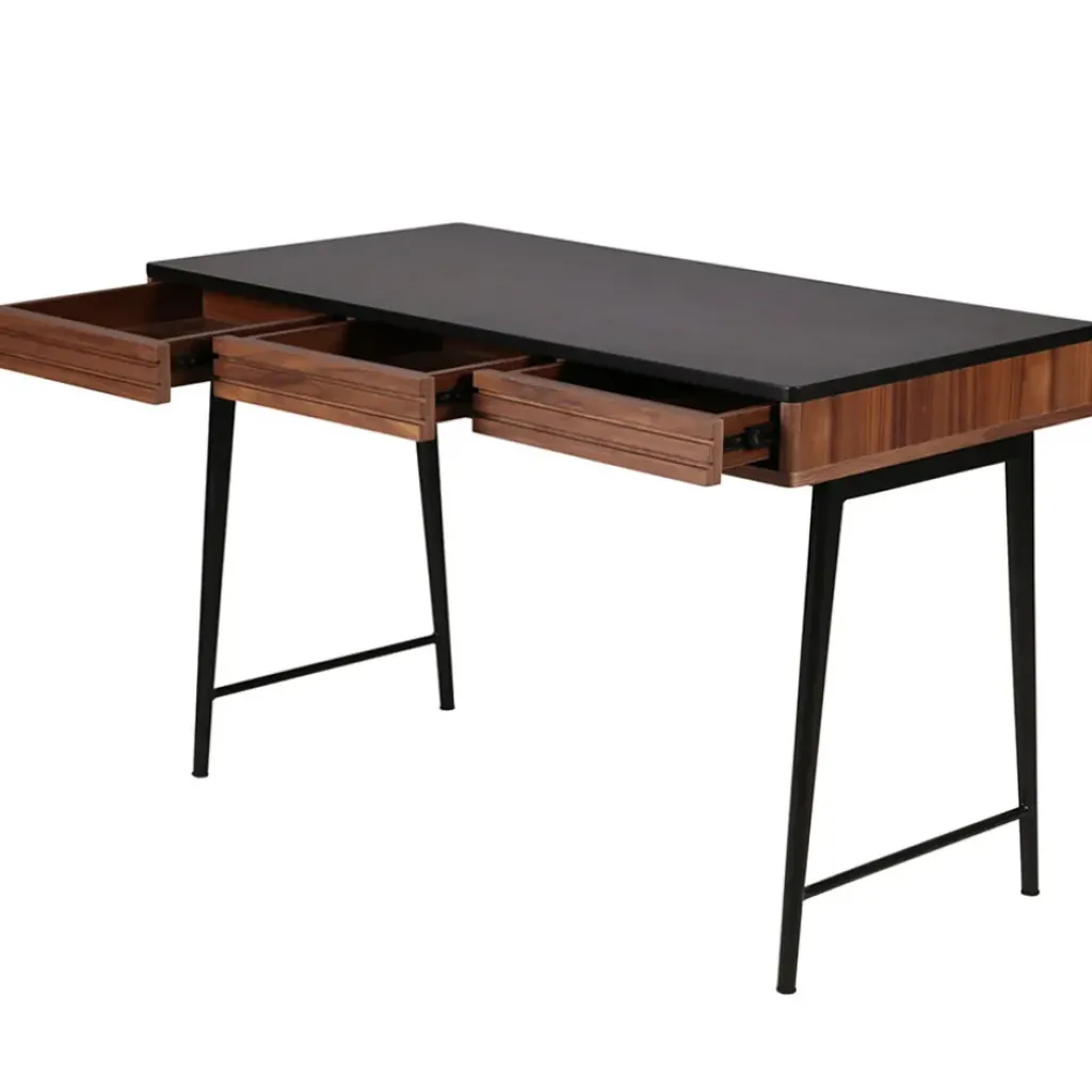 Fabrique de Styles Bureau en noyer et métal noir - Nuna* Bureaux