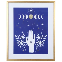 Fabrique de Styles Cadre deco encadré main visionn bleu et doré 42x52cm* Cadres Déco Et Affiches