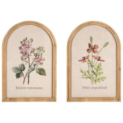 Fabrique de Styles Cadre fleur horticoles en tissu et sapin 40x60cm - Horticole* Cadres Déco Et Affiches