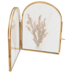 Fabrique de Styles Cadre photo 2 vues en verre et laiton 10x10cm - Retro* Cadres Photos