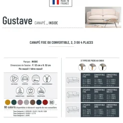 Fabrique de Styles Canapé convertible 2 places Bultex Gustave - Tissu - Enjoy Anthracite* Canapés Convertibles