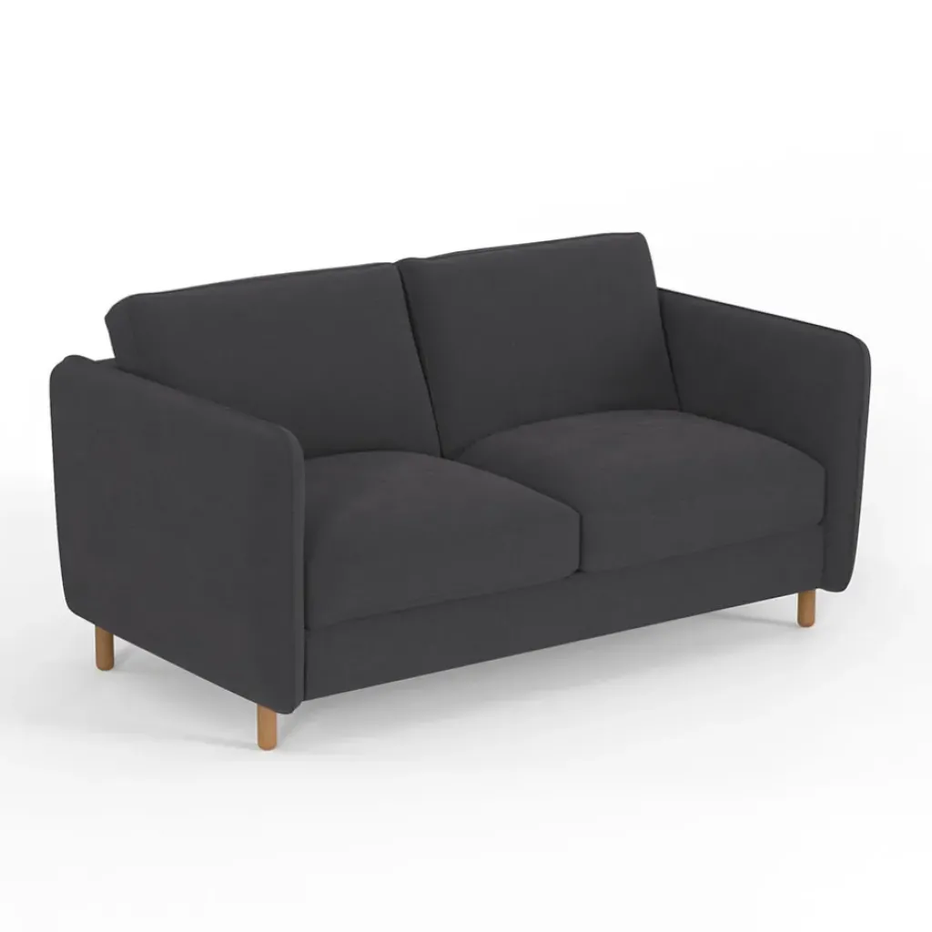 Fabrique de Styles Canapé convertible 2 places Bultex Gustave - Velours Vintage - Adore Anthracite* Canapés Convertibles