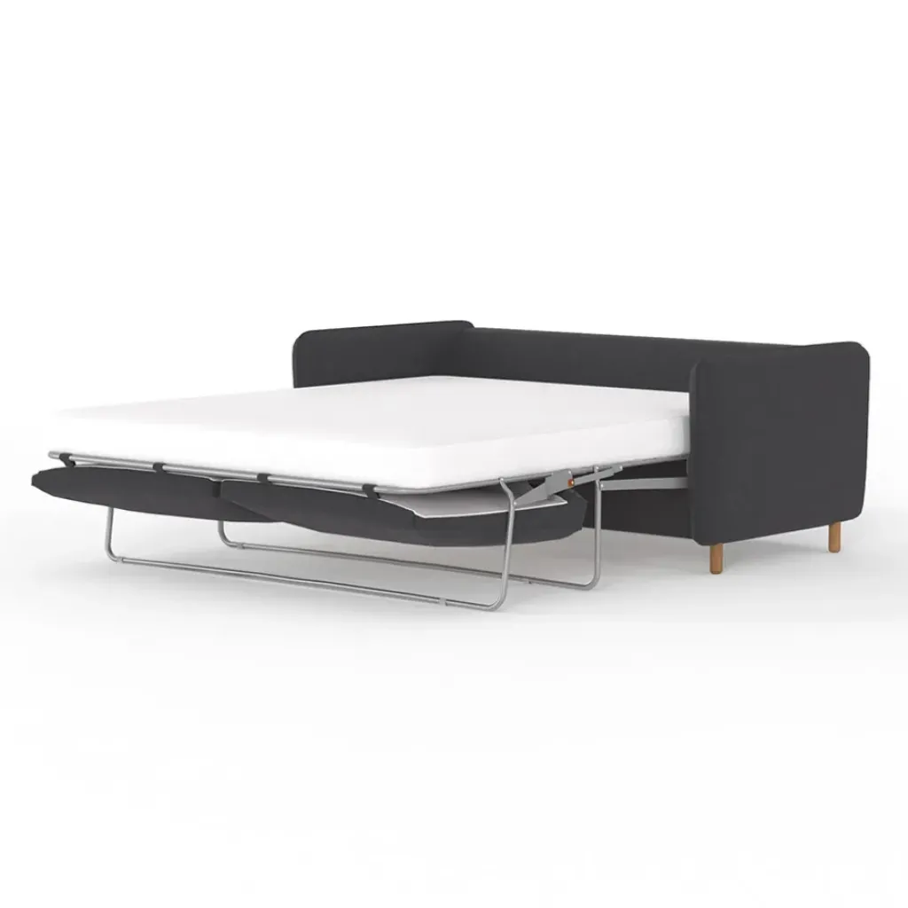 Fabrique de Styles Canapé convertible 2 places Bultex Gustave - Velours Vintage - Adore Anthracite* Canapés Convertibles