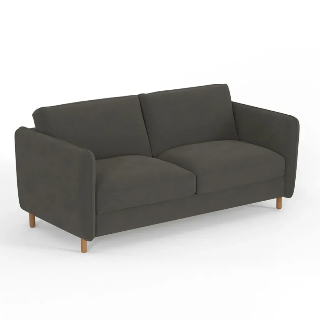 Fabrique de Styles Canapé convertible 2 places Bultex Gustave - Velours Vintage - Adore Anthracite* Canapés Convertibles