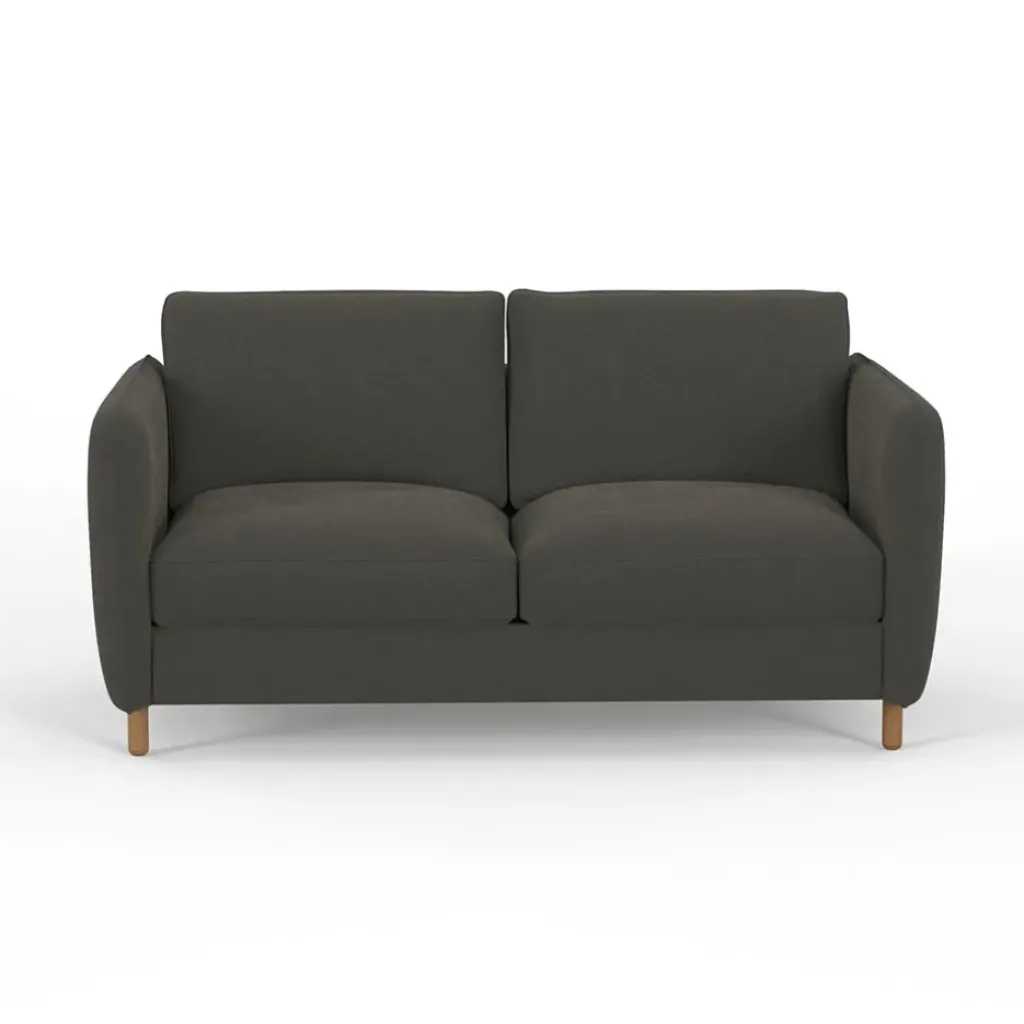 Fabrique de Styles Canapé convertible 2 places Bultex Gustave - Velours Vintage - Adore Anthracite* Canapés Convertibles