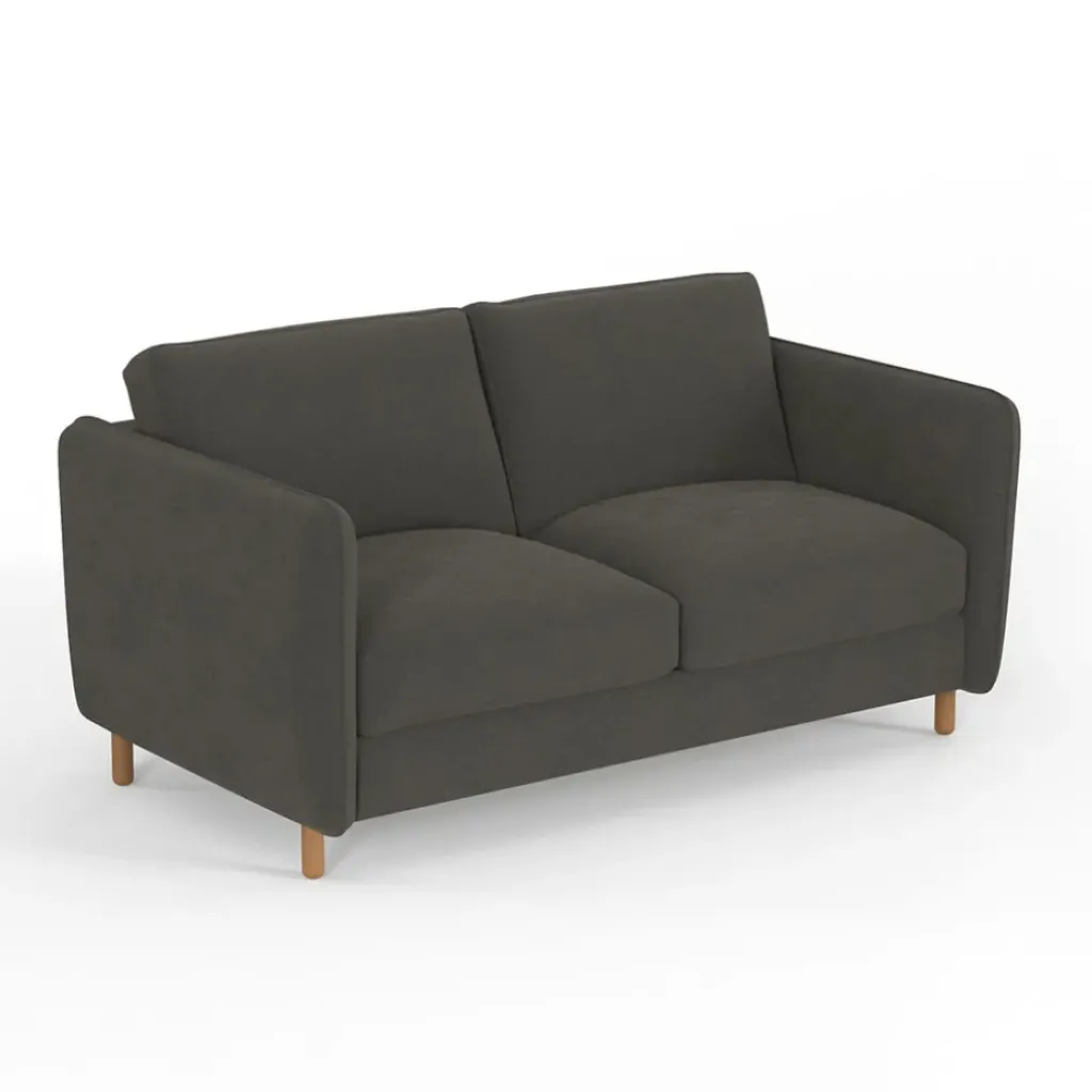 Fabrique de Styles Canapé convertible 2 places Bultex Gustave - Velours Vintage - Adore Anthracite* Canapés Convertibles