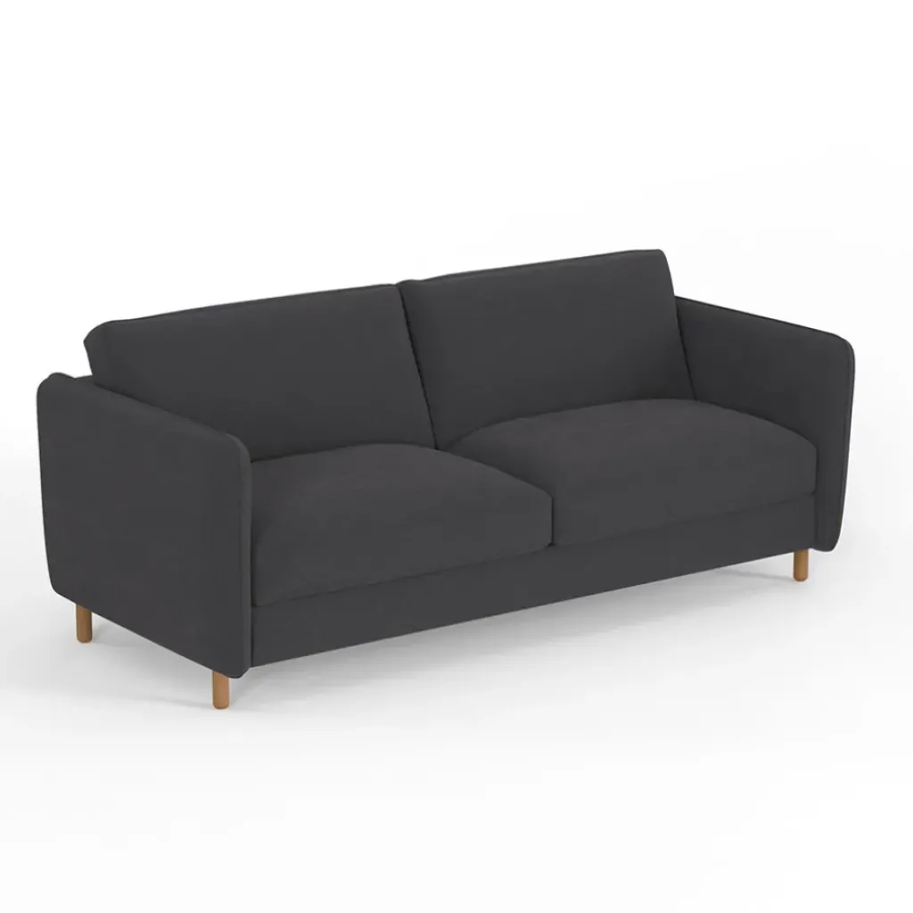 Fabrique de Styles Canapé convertible 2 places Bultex Gustave - Velours Vintage - Adore Anthracite* Canapés Convertibles