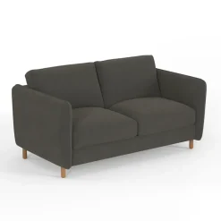 Fabrique de Styles Canapé convertible 2 places Bultex Gustave - Velours Vintage - Adore Anthracite* Canapés Convertibles