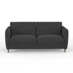 Fabrique de Styles Canapé convertible 2 places Bultex Gustave - Velours Vintage - Adore Anthracite* Canapés Convertibles