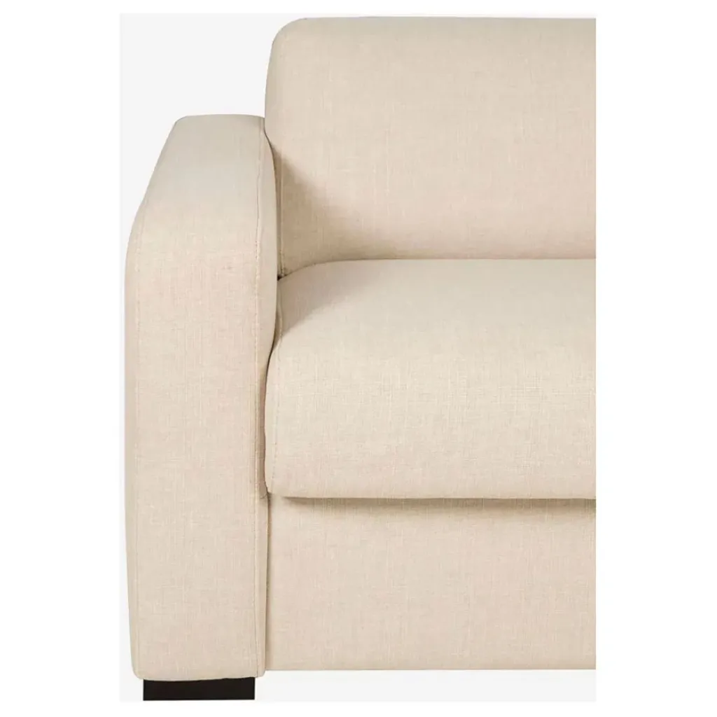 Fabrique de Styles Canapé convertible 28kg 2 places en tissu lenny crème - Porto* Canapés Convertibles