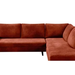 Fabrique de Styles Canapé d'angle droit 5 places André - effet velours - Seven emerald* Canapés D'angle