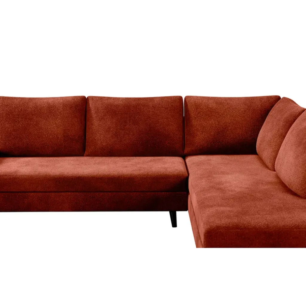 Fabrique de Styles Canapé d'angle droit 5 places André - effet velours - Seven emerald* Canapés D'angle