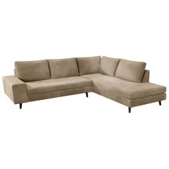 Fabrique de Styles Canapé d'angle droit 5 places André - effet velours - Seven emerald* Canapés D'angle