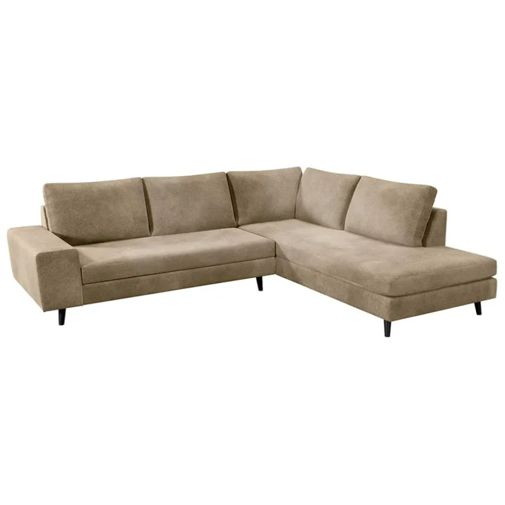 Fabrique de Styles Canapé d'angle droit 5 places André - effet velours - Seven emerald* Canapés D'angle